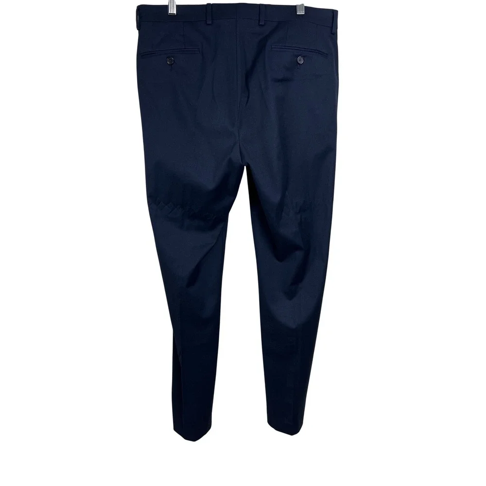 Lauren Ralph Lauren Dress Pants Men 34W x‎ 32L Navy Total Comfort Flat Front A45
